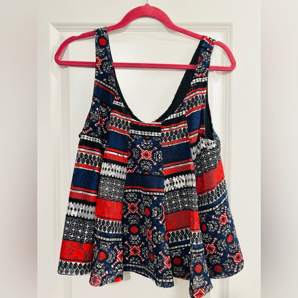 Jessica Simpson Vibrant Patterned Tank Top